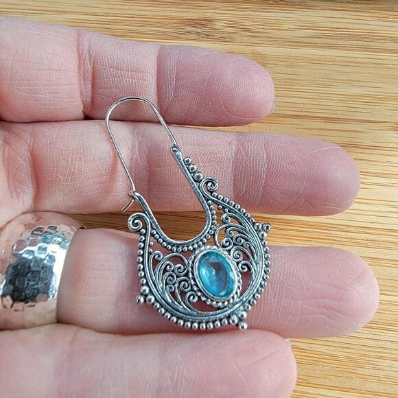 Boho Women's Silver and Blue Jewelry - Picture 4 of 4